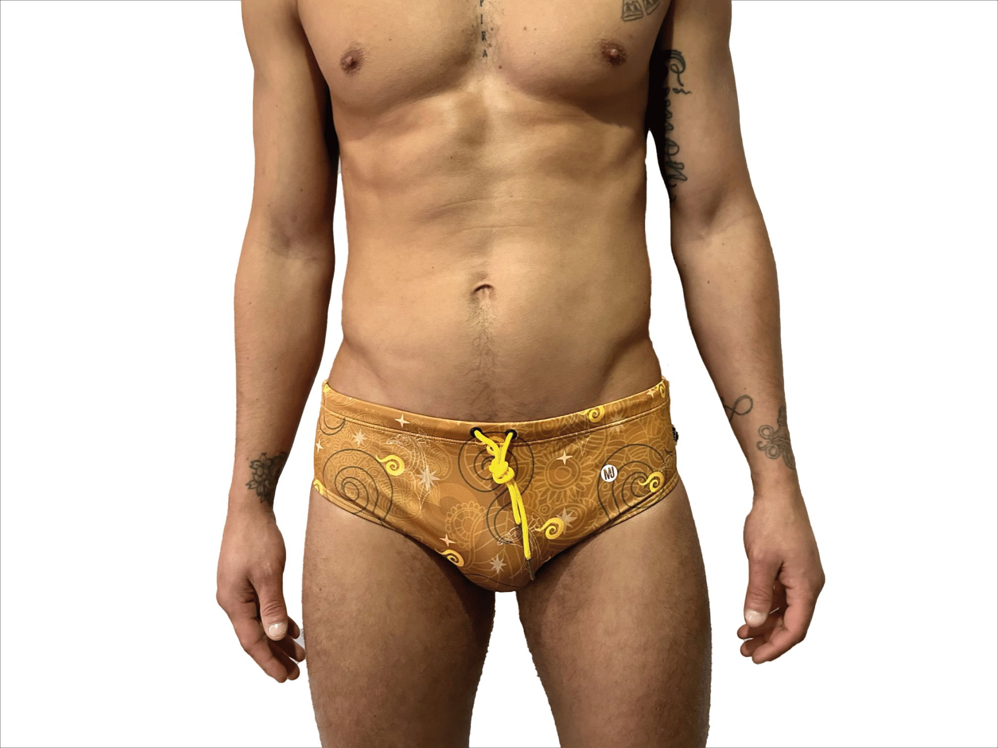 BAÑADOR SLIP MANDALA CAFÉ