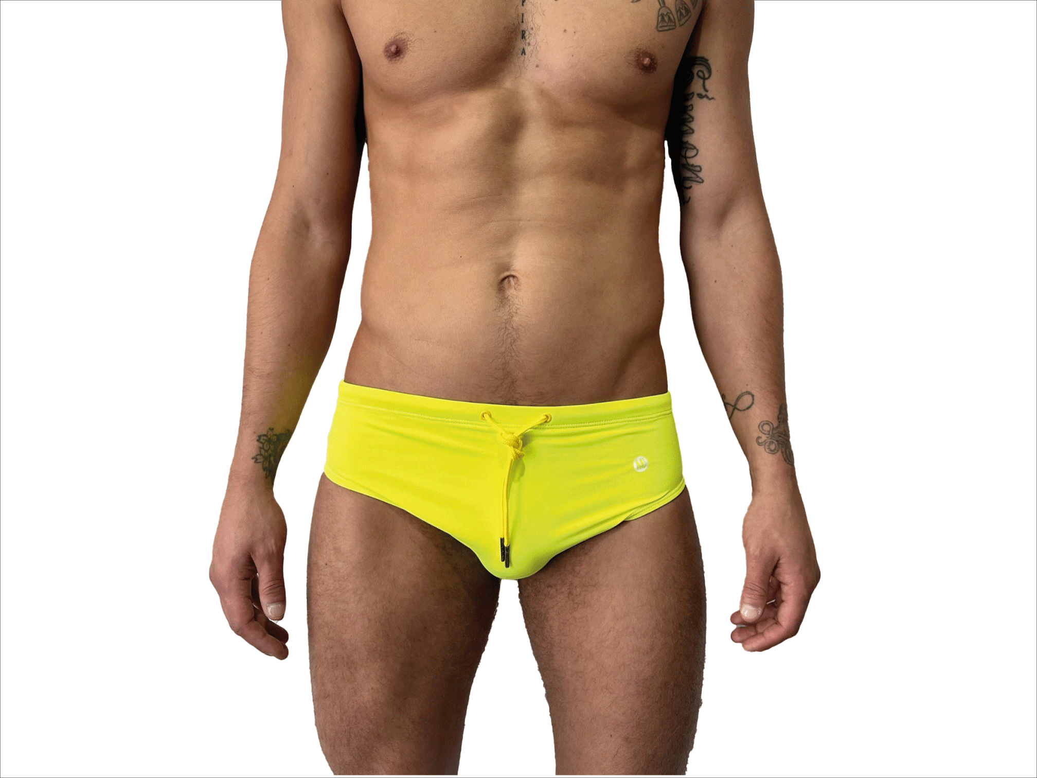 BAÑADOR SLIP SOLIDO AMARILLO FLUORESCENTE