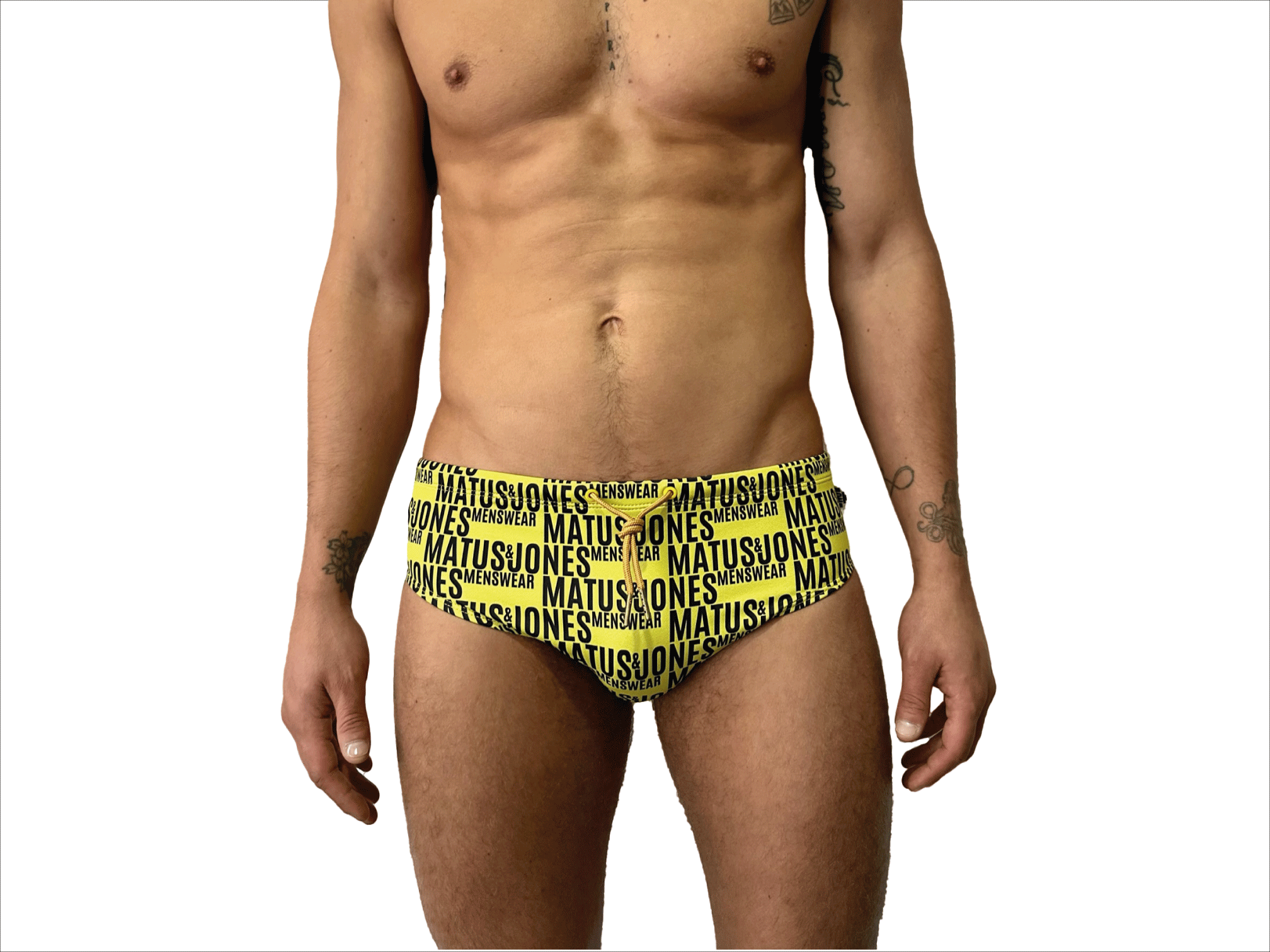 BAÑADOR SLIP MJ LOGO AMARILLO OCRE