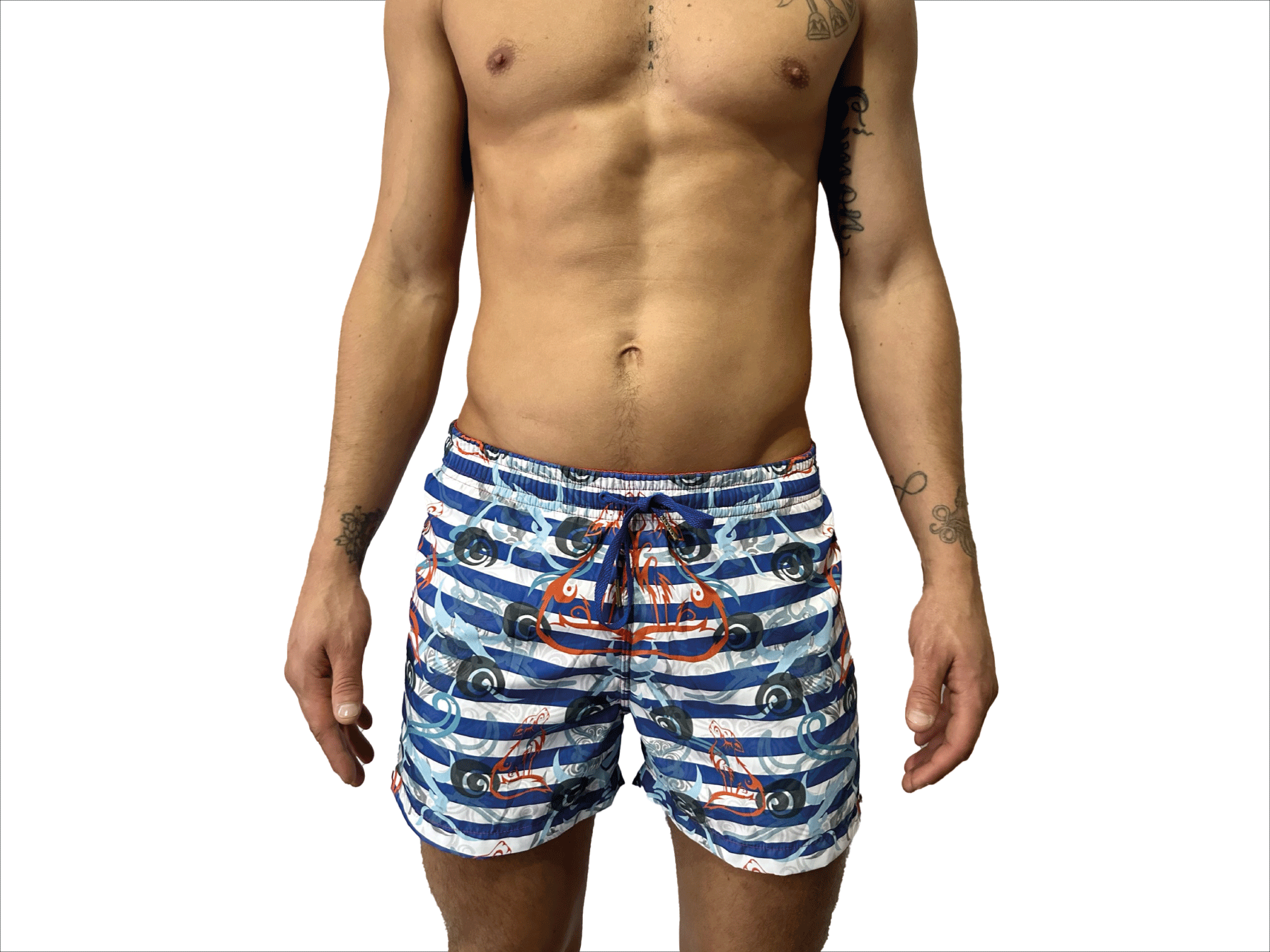 PANTALONETA GAMBOA LÍNEA AZUL OSCURO