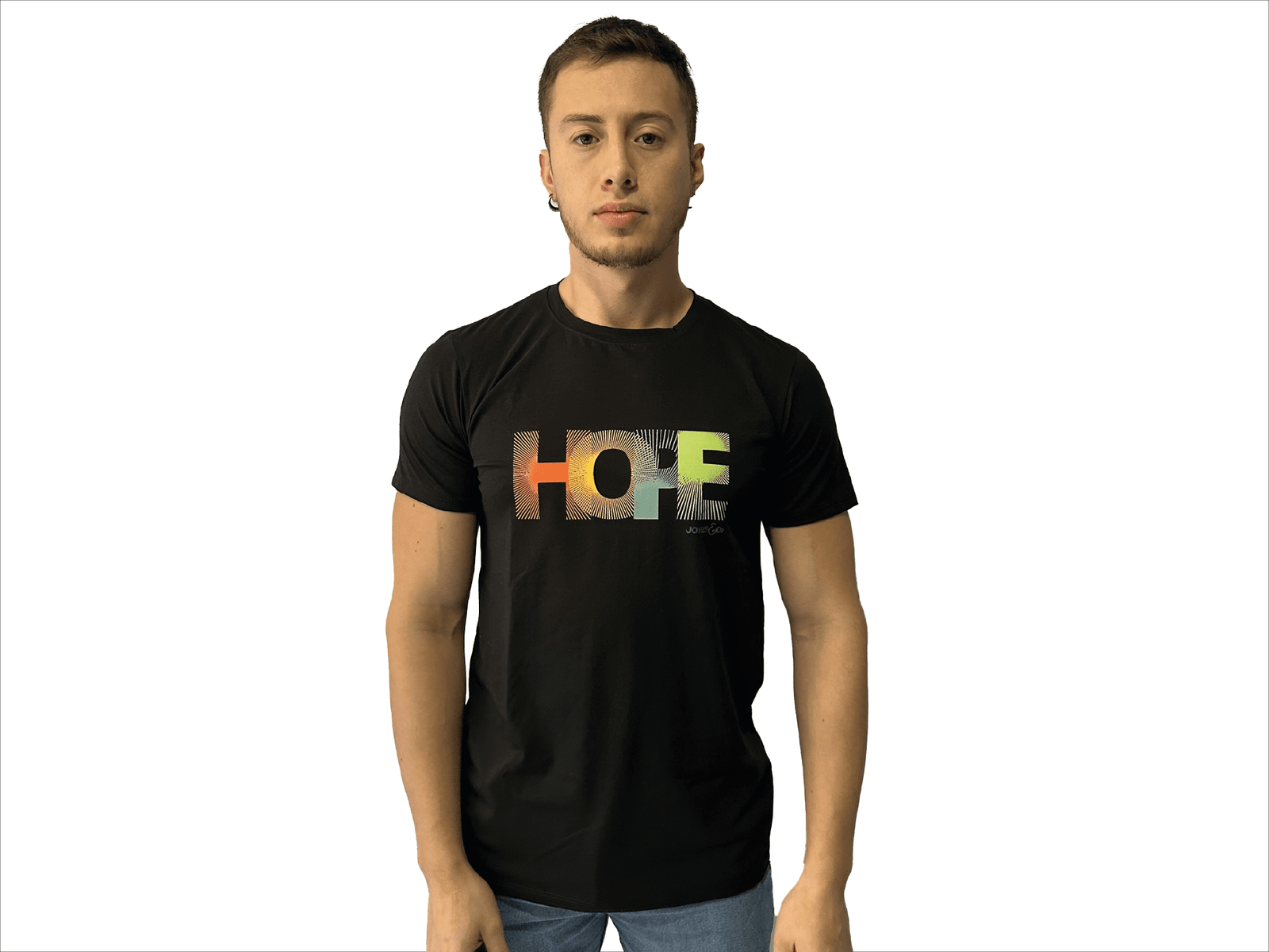 CAMISETA SEDA FRIA NEGRA HOPE