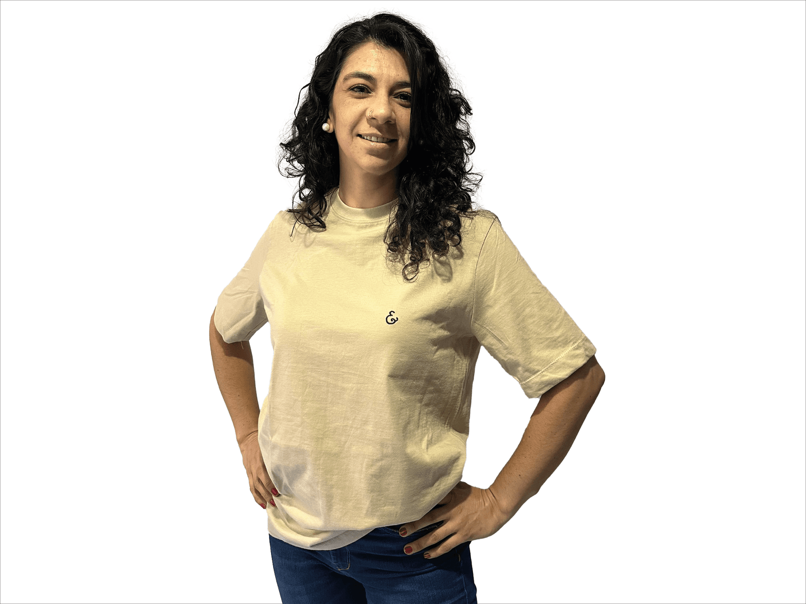 CAMISETA CREMA ALGODON SIMBOLO